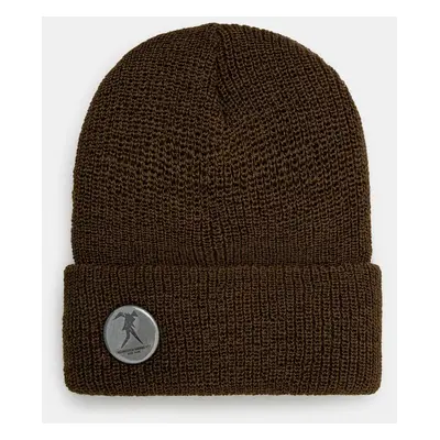 Vlněná čepice Engineered Garments Wool Watch Cap zelená barva, z husté pleteniny, 24F1H037