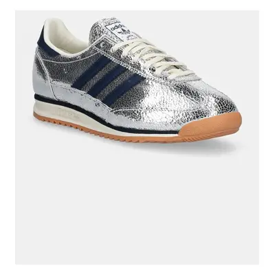 Kožené sneakers boty adidas Originals Sl 72 OG W stříbrná barva, JH8654