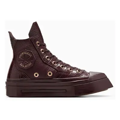 Kožené kecky Converse Chuck 70 DE Luxe Squared dámské, vínová barva, A10039C