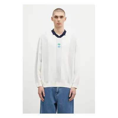 Svetr adidas Originals Rolling Links Longsleeve Shirt pánský, šedá barva, IW6659