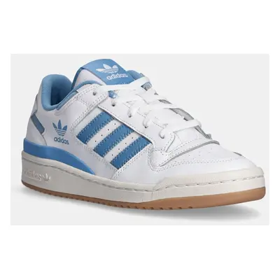 Kožené sneakers boty adidas Originals Forum Low Cl bílá barva, IH7832