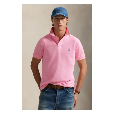 Bavlněné polo tričko Polo Ralph Lauren modrá barva, 710680784