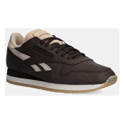 Nubukové tenisky Reebok Classic Leather Premium hnědá barva, 100201163