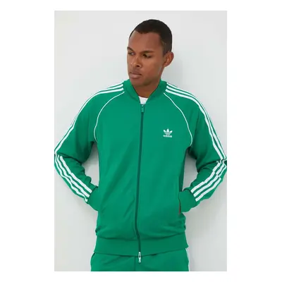 Mikina adidas Originals pánská, zelená barva, s aplikací