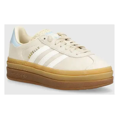 Semišové sneakers boty adidas Originals Gazelle Bold béžová barva, JH5540