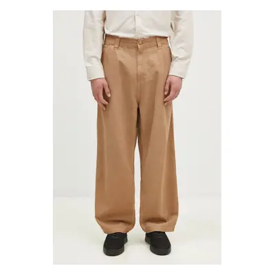 Bavlněné kalhoty Carhartt WIP OG Single Knee Pant zelená barva, jednoduché, I033754.2FS4J