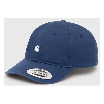 Bavlněná baseballová čepice Carhartt WIP Madison Logo Cap tmavomodrá barva, I023750.22TXX