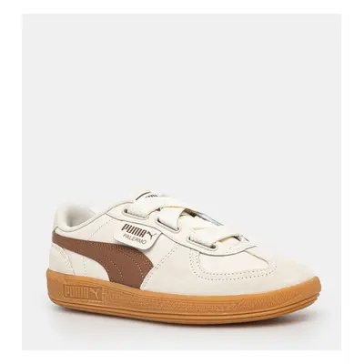 Kožené sneakers boty Puma Palermo Wide Lace SD béžová barva, 402109