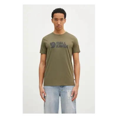 Tričko Fjallraven Fjällräven Logo T-shirt M zelená barva, F87310.625