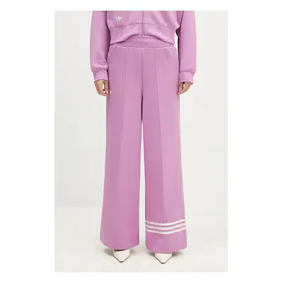 Tepláky adidas Originals Neuclassics CL Trackpant fialová barva, vzorované, JH3774