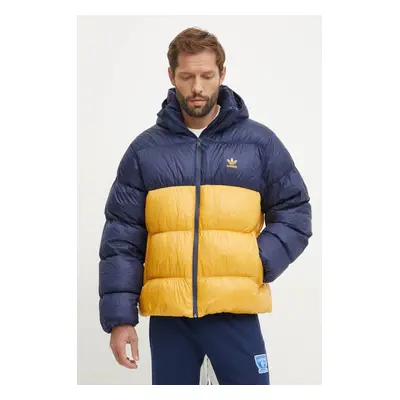 Péřová bunda adidas Originals Down Regen Adic pánská, tmavomodrá barva, zimní, oversize, IW3451