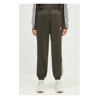 Tepláky adidas Originals Polar Fleece Track Pant zelená barva, s aplikací, IY7835