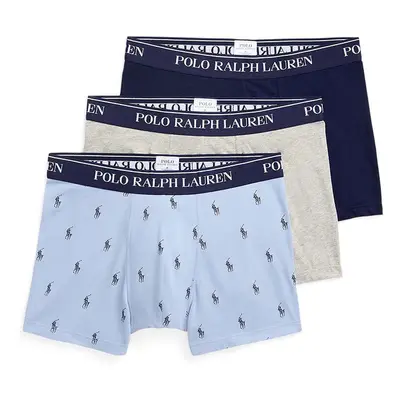 Boxerky Polo Ralph Lauren 3-pack pánské, šedá barva, 714830299