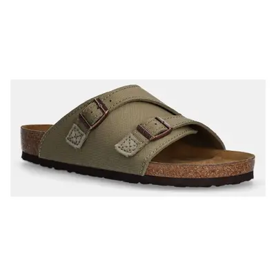 Pantofle Birkenstock Zürich pánské, zelená barva, 1028755