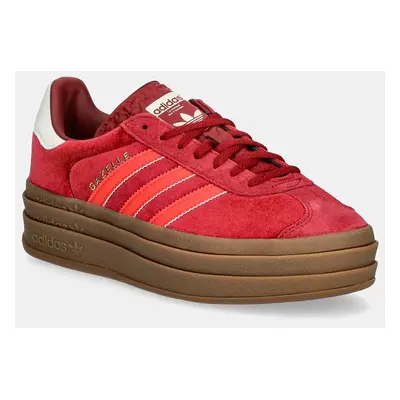 Sneakers boty adidas Originals Gazelle Bold W vínová barva, IG4388