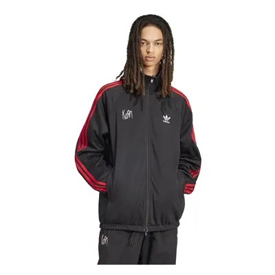 Mikina adidas Originals Korn Track Top pánská, černá barva, s potiskem, JG1341