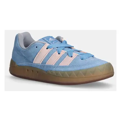 Semišové sneakers boty adidas Originals Adimatic modrá barva, ID3946