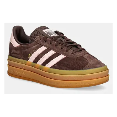 Sneakers boty adidas Originals Gazelle Bold W hnědá barva, JI0326