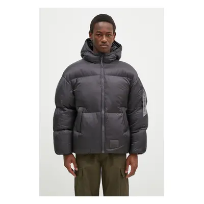 Bunda Alpha Industries Cloud Puffer Bomber pánská, šedá barva, zimní, oversize, 148130