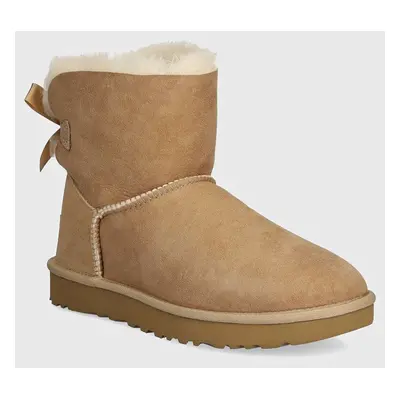 Semišové sněhule UGG Mini Bailey BoII béžová barva, 1016501-SAN