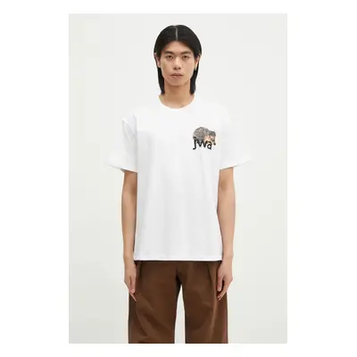 Bavlněné tričko JW Anderson Jwa Hedgehog T-Shirt bílá barva, s potiskem, JT0256.PG0772.001