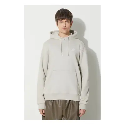 Mikina adidas Originals Trefoil Essentials Hoody pánská, béžová barva, s kapucí, s aplikací, IR7