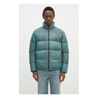 Péřová bunda thisisneverthat PERTEX T Down Jacket pánská, zelená barva, zimní, oversize, TN243OO