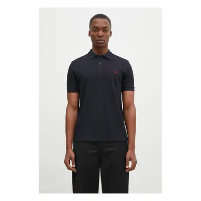 Bavlněné polo tričko Fred Perry tmavomodrá barva, M6000.V73