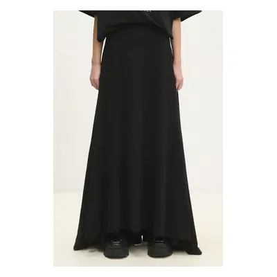 Sukně VETEMENTS Ballroom Jersey černá barva, maxi, áčková, WA66SK610B