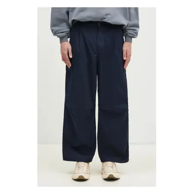 Bavlněné kalhoty Carhartt WIP Cole Cargo Pant tmavomodrá barva, jednoduché, I030477.0NY02