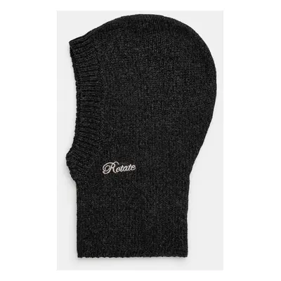 Vlněná kukla Rotate Knit Balaclava černá barva, 1134341745