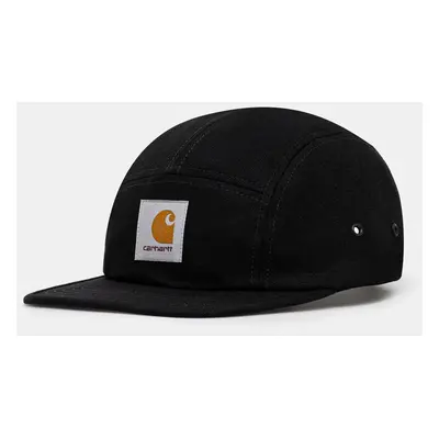 Kšiltovka Carhartt WIP Backley Cap černá barva, s aplikací, I034853.89XX