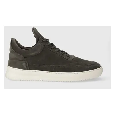 Semišové sneakers boty Filling Pieces Low Top Suede zelená barva, 10122791325