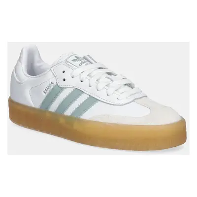 Kožené sneakers boty adidas Originals Sambae bílá barva, JP5609