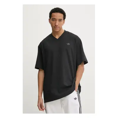 Bavlněné tričko adidas Originals FRONT ST TEE černá barva, JD2301