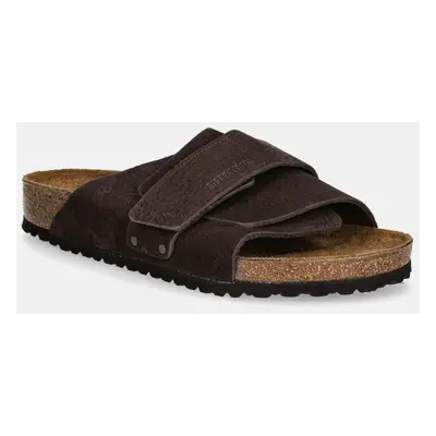 Nubukové pantofle Birkenstock Kyoto hnědá barva, 1022498