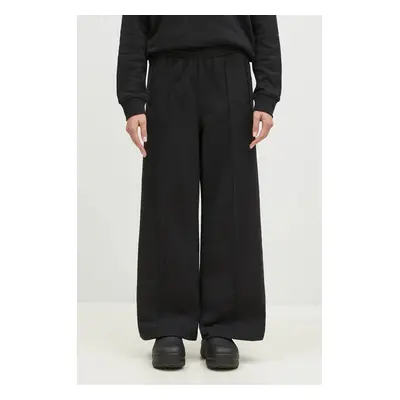 Bavlněné tepláky adidas Originals Essentials Pintuck Wide Leg černá barva, IW5739