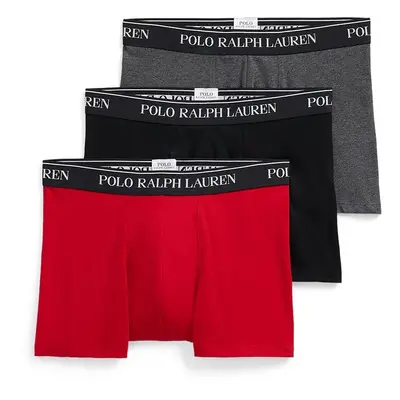 Boxerky Polo Ralph Lauren 3-pack pánské, červená barva, 714830299