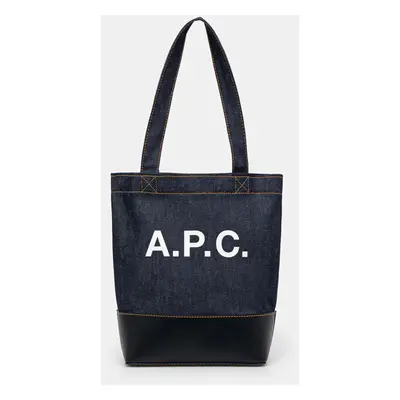 Kabelka A.P.C. Tote Axel Small tmavomodrá barva, CODDP-M61568