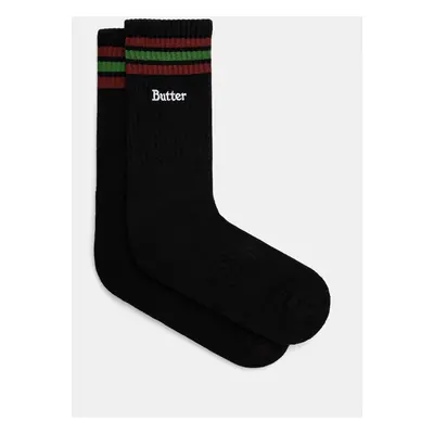 Ponožky Butter Goods Stripe Socks pánské, černá barva, BG243912