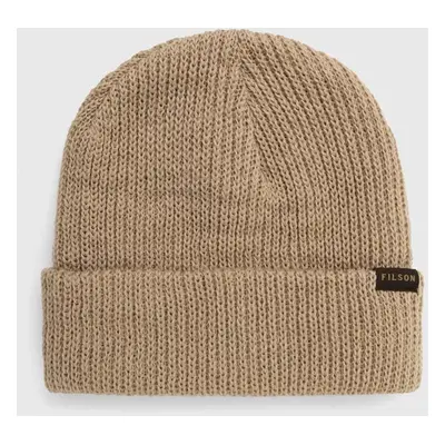 Čepice Filson Watch Cap béžová barva, z tenké pleteniny, FMACC0051