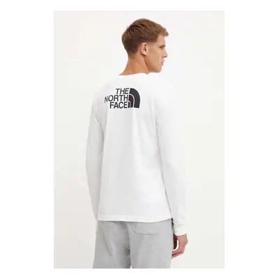 Tričko s dlouhým rukávem The North Face L/S Easy Tee bílá barva, s potiskem, NF0A8A6FFN41