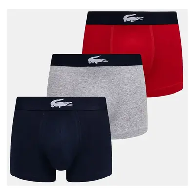 Boxerky Lacoste 3-pack pánské, tmavomodrá barva