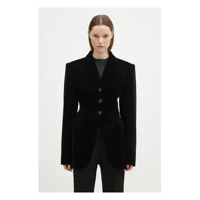 Velurové sako Sportmax Albero1234 černá barva, 2422916013600