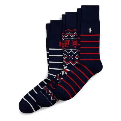 Ponožky Polo Ralph Lauren 3-pack pánské, šedá barva, 449958864