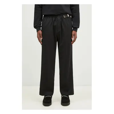 Kalhoty s příměsí vlny Aries Tailored Slacker Pant černá barva, jednoduché, AR3020002