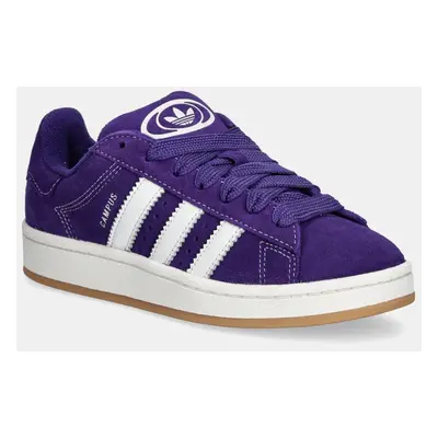 Semišové sneakers boty adidas Originals Campus 00s fialová barva, JH7284