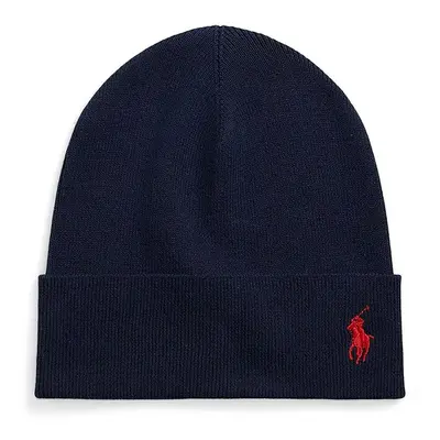 Bavlněná čepice Polo Ralph Lauren tmavomodrá barva, 449959339