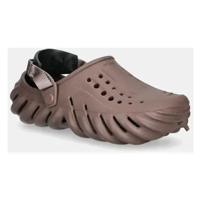 Pantofle Crocs X - (Echo) Clog hnědá barva, 207937