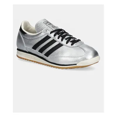 Kožené sneakers boty adidas Originals Sl 72 OG W stříbrná barva, JH6363